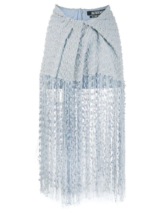 Jacquemus Dresses & Skirts - Jacquemus Blue Fringe Midi Skirt Great Condition